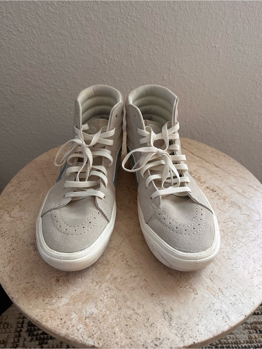 Vans High-Top Sneakers light gray and blue